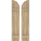 Ekena Millwork Americraft 3-Board (2 Batten) Wood Joined Board-n-Batten Shutters w/ Arch Top, ARW101BQ311X77UNH, PR ARW101BQ311X77UNH - alternate 1